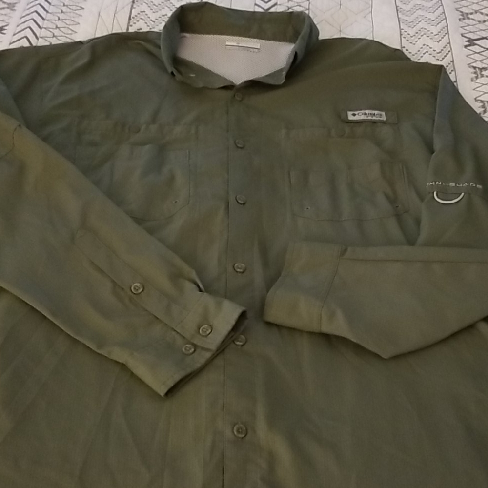 Men's long sleeve cool mesh button down shirt
